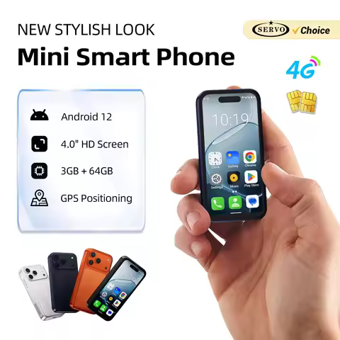 SERVO 17PRO MAX Mini Pocket 4G LTE Android Smartphone 4.0" Display Dual SIM 3GB RAM 64GB ROM Face Un