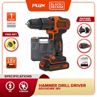 BLACK &amp; DECKER BDCHD18K 18V Lithium Ion Cordless Hammer Drill With Case (BDCHD18K-B1)