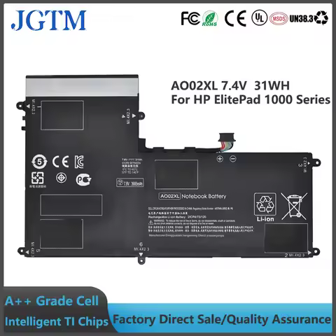 JGTM AO02XL Laptop Battery for HP ElitePad 1000 ElitePad 1000 G2 HSTNN-IB5Q HSTNN-UB5O HSTNN-IB5O HS