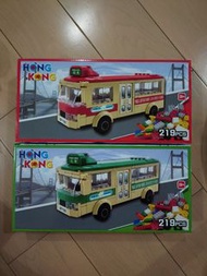 (兩盒全走$80) 香港小巴 紅van 綠van 積木模型