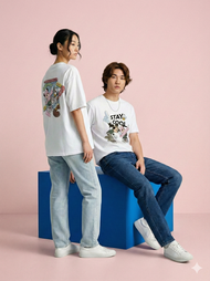 Niyom Jeans collection วาเลนไทน์ : เสื้อยืด Oversize รุ่น TSO-D113 / TSO-D114 / TSO-D115 สกรีนลาย ผ้