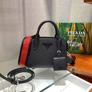 New Female Bag 1BA269 This Double Handle Saffiano Leather Handbag Design Is Perfectly Matched with C