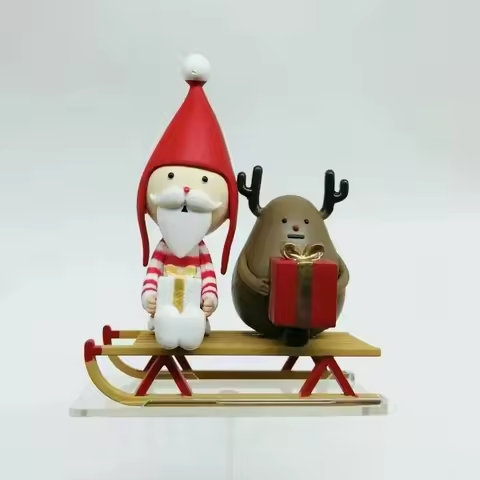 Sticky Monster Lab Sml Tag Christmas Gifts Elk Sled Ornaments Diy Material Fantasy Figurines Childre