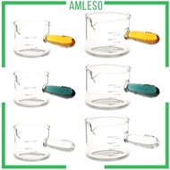 [Amleso] Espresso Measuring Glass Pitcher Cup Espresso Glass Multipurpose Carafe with