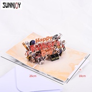 3D Fathers Day Greeting Cards - Handmade Paper Craft Gift for Kids to Dad