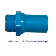 ข้อต่อPVC ข้อต่อลด เกลียวนอก1นิ้วx3/4(6หุน)และ เกลียวนอก1นิ้วx1/2(4หุน)เหมาะสำหรับงานติดตั้งปั๊มน้ำ
