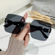 Fashionable Rimless Polygon Gradient Shades for Women UV400