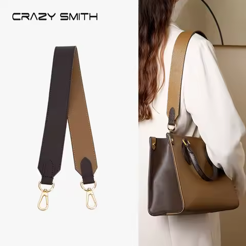 CRAZYSMITH Genuine Leather Replacement Wide Shoulder Bag Strap for LV Onthego Tote Bag Adjustable Cr