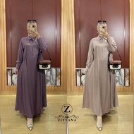 gamis polo linen polos - tiara dress premium | gamis lebaran santai busui