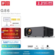 5 Years Warranty 6000 lumens G86 Projector FULL HD 1080P Android Mini Projector WIFI LCD Led A80 Protable Projector