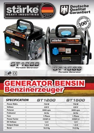 generator genset starke 750 wat mesin 2tak / jenset Starke 750 wat