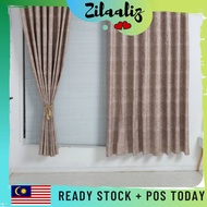 Langsir sliding door Langsir dapur Kain langsir coklat nude brown Koko plain colour curtain murah semi blackout modern h