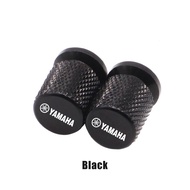 2 Pcs Tutup Pentil Ban Motor Dengan Logo Full CNC Merah Emas Hitam Tire Valve Cap Yamaha