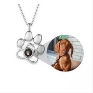 925 Footpals Footpals Cute Dog Tag Projection Necklace Dog Silver Language Paws Cat Paws Animals 100