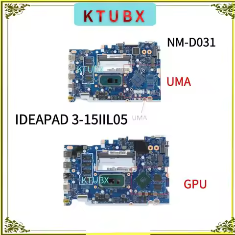 NM-D031 Motherboard.For Lenovo IDEAPAD 3-15IIL05 Laptop Motherboard.With CPU I3-1005G1/I5-1035G1 amd