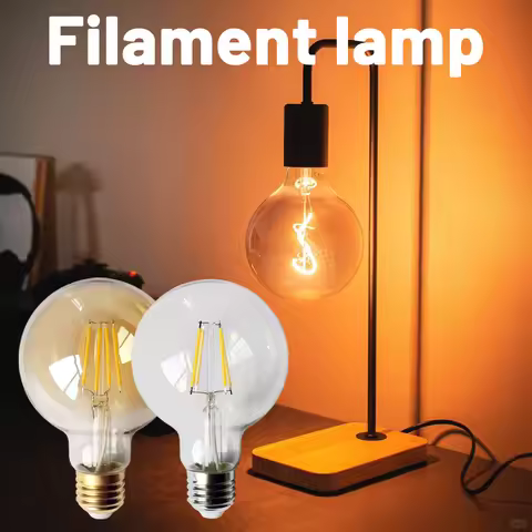 2PCS E14 E27 LED Bulb 220V Vintage LED Filament Light Bulb B22 9W Edison Retro Incandescent Decorati