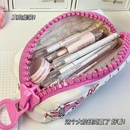 Sanrio Melody Big Zipper Pencil Bag Cartoon Cute Pencil Cases Students Stationery Bag Girl Storage Bag School Supplies