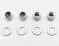 M6 Nuts and washers,Steel,for ASIN: B0CH6ZJ41P Wheelchair Wheel Lock for Steel and Aluminum Transpor