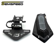SEMSPEED Motorcycle Rear License Plate Fender Tail Tidy Bracket Signal Light Assembly Taillight Hold