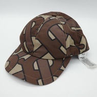 Burberry 博柏利 TB 滿版字母 棕色花紋 尼龍 棒球帽 帽子