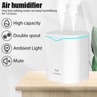 2000ml Double spray nozzle Cool Mist Large capacity Colorful Night Light usb H2O Air Difr Humidifier