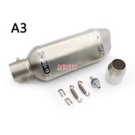!Motorcycle Exhaust Pipe Modified Pitbike Muffler Akrapovic Slip-on For Motorcross Z900 Z800 Z250 Z4