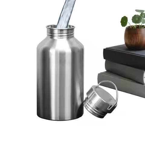 Stainless Steel Water Bottle with Handle 2L Hydration Coffee Mug Top Handle Water Bottle for Men Wom