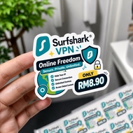 Free sticker Surfshark VPN Printing design | Unlimited print with pdf | Surfshark VPN