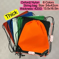 1pc Thick 420D”Oxford/Nylon String bag Plain Back pack design Polyester Drawstring bag backpack