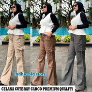Women's Cutbray Cargo Pants Highwaist Culottes / Cargo Pants Highwaist Culottes / Cutbray Cargo Pant