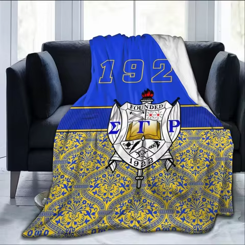 3D Print Sigma Sorority Gamma Rho Blanket Soft Sofa Cover Throw Blanket Fleece Tapestry Warm Bed Bla