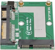 NFHK Low Profile 50-Pin mSATA 3050 SSD 5 x 3 cm to 2.5 Inch SATA 3.0 22 Pin Hard Drive Adapter 6Gbps