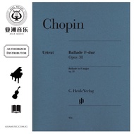 AUTHORIZED DISTRIBUTOR - G.HENLE VERLAG - CHOPIN Ballade F major op. 38 for Piano