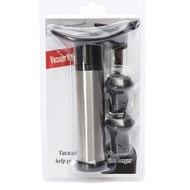 Reusable Wine Bottle Vacuum Preserver Saver Sealer Stainless Pump + 2 Stoppers