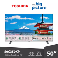 FREE SHIPPING Toshiba 4K Smart Android TV 50 Inch UHD Television can YouTube Netflix Televisyen Free TV Bracket Hdmi 电视机 50C350KP