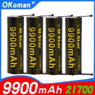 ❀✼2021 High Capacity 21700 9900mAh Li-Ni Battery 3.7V 40A For High Discharge Mod / Kit 3.7V 15A Powe