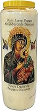 Madonna Beata Virgin Mary of the Aid Prayer Candle in Glass Novena 18 x 7 cm 100% Vegetable Burning 