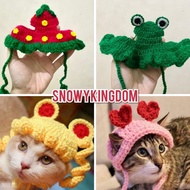 Recommendation 5m0La knitted cat hat/cat hat/cat accessories/cat glasses/pororo hat/dog knitted hat/