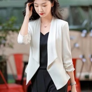 Blazer scuba korean outfit daily blazer woman