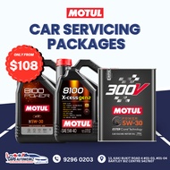 Car Servicing - MOTUL 4L Engine Oil Service Package | 8100/300V 5W30 5W40 Fully Synthetic