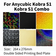For Anycubic Kobra S1 Plate Pei Sheet 264x276mm Textured Kobra S1 Combo Build Plate Double Sided PEO