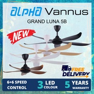 【 FREE SHIPPING 】ALPHA VANNUS LUNA 60/56/46/40/36 inches DC Motor Ceiling Fan with Remote Control