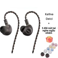 Tai Nghe Nhét Tai Có Dây KEFINE Delci Hifi Trình Điều Khiển Động Màng Chắn 10mm DLC+PU Kim Loại CNC 