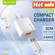 BAVIN PC515 Universal Adapter Charger Smart USB Charger for Micro / iOS / TYPE-C CB221 Cable