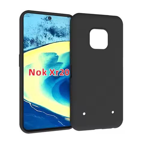 Compatible Nokia XR20, Black Matte Non-Slip Skid-proof Soft TPU Transparent Silicone Clear Case Cove