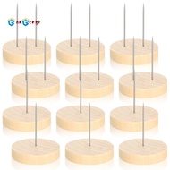 12pcs Crochet Doll Stand Doll Stand Felt Animal Doll Toy Wooden Base Support Action Figure Stand