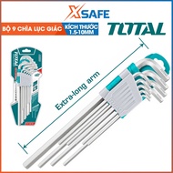 TOTAL THT hex key set106192 Size 1.5-10mm, sturdy design, convenient for many jobs