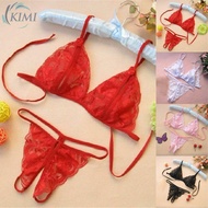 KIMI-Womens Underwear Sets Plunge Set Sexy Sleepwear Underwear Womens Baby Bra