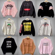 PREMIUM SWEATER CREWNECK KOREAN/OVERSIZE SWEATER/SWEATER BKK/VINTAGE SWEATER/KOREAN SWEATER/OVERSIZE