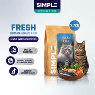 SIMPLE 2.7kg Nutrient-Rich with Added Salmon Oil Fresh Human-Grade Premium Cat Dry Food (Fish/Aussie